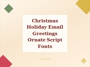 Festive Christmas Greetings with Ornate Script Fonts